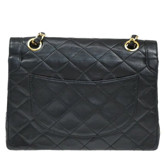 CHANEL PARIS CC Logo Matelasse Chain Mini Shoulder Bag Leather Black 330RF613 - Picture 3 of 16